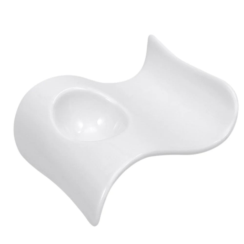 

1 Pc Creative Egg Cup Household Ceramic Egg Cup Practical Egg Plate (White)