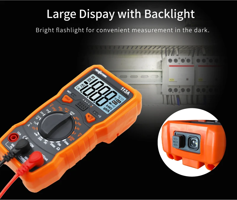 Цифровой мультиметр RM113A с автовыбором диапазона Бесконтактный индикатор