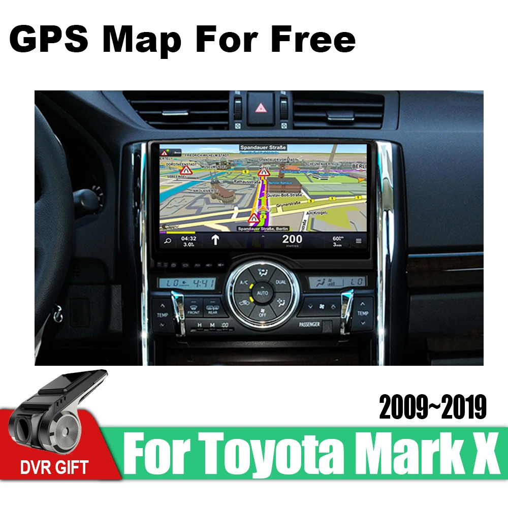 Автомобильный мультимедийный плеер ZaiXi с gps для Toyota Mark X 2009 ~ 2019 автомобильный raido