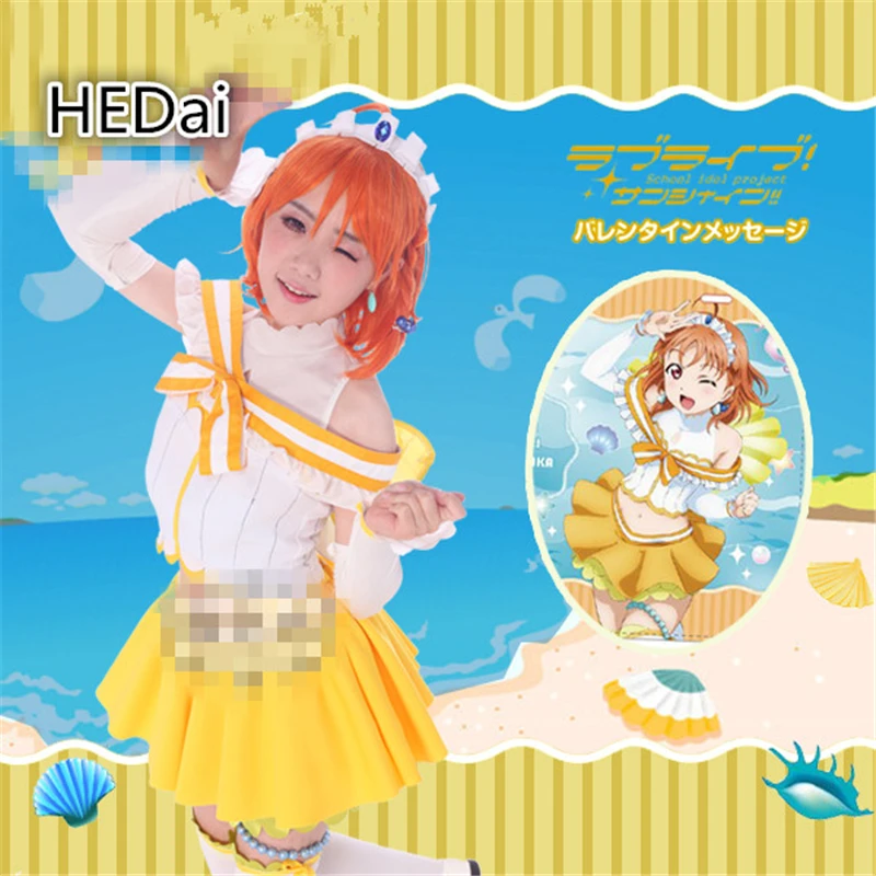 

Cosplay lovelive! sunshine Aqours Takami Chika AQUARIUM Cosplay Costume Woman Christmas Gift Dress Anime Cosplay Outfits Sets