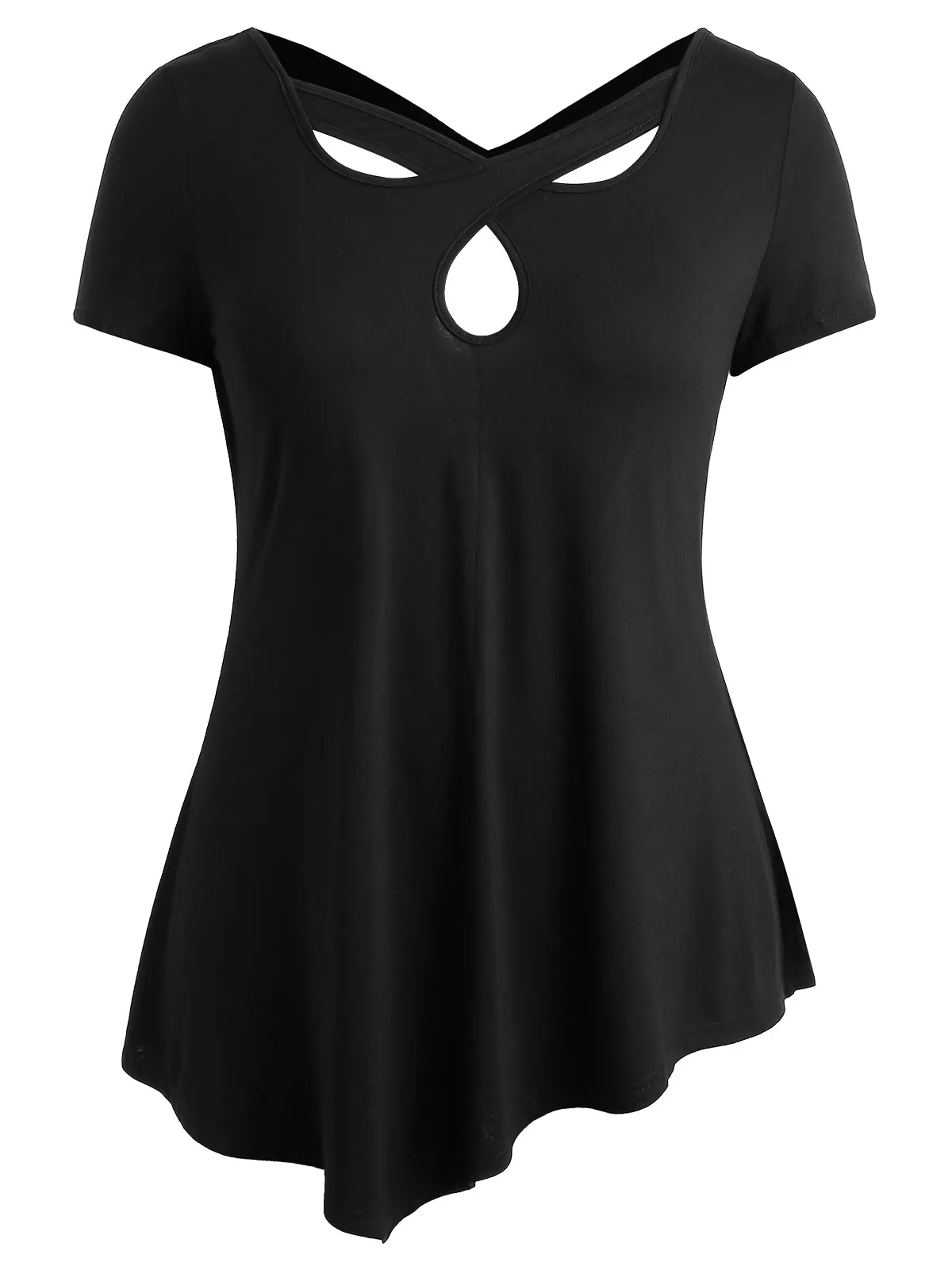 

XL-5XL Big Plus Size Womens Female Sexy Hole Fashion Casual Loose T shirts tops Shirts