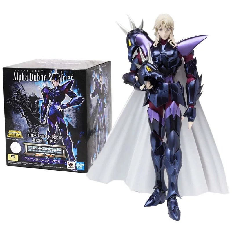 

Bandai Saint Seiya Figure Saint Cloth Myth EX Duhbe Alpha Siegfried Genuine Model Ornament Anime Action Figure Toys for Children