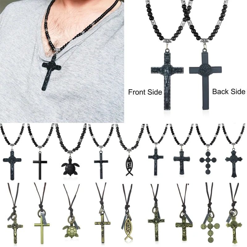 Религиозная подвеска Иисус крест ожерелье орден Святого Бенедикта для мужчин
