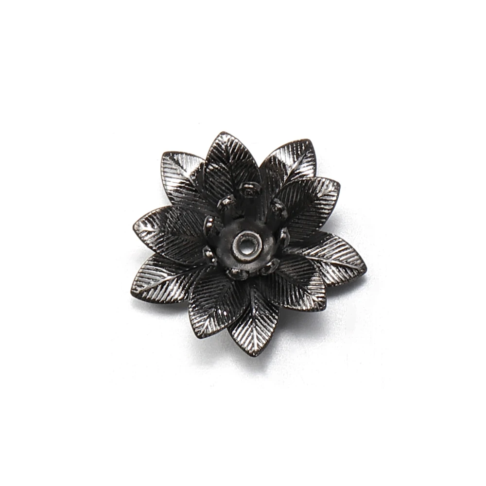 Концевой лоток для бусин с основанием цветов медные филигранные