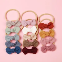 corduroy bows head bands for baby girls nylon hair bands for girls headwear kids cute little bowknot boutique hair accessories