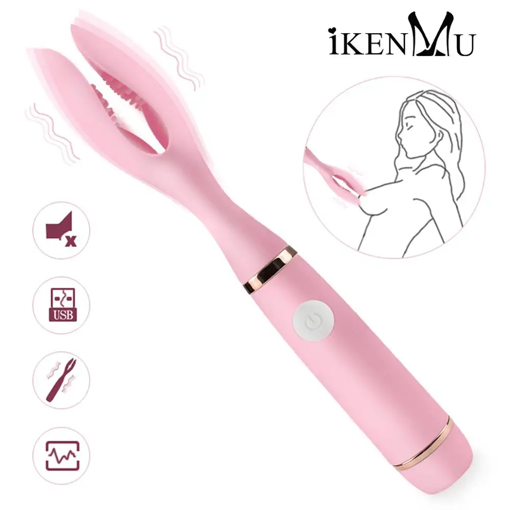 Секс игрушка для женщин мастурбатор вибратор с зажимом сосков 2020 новый