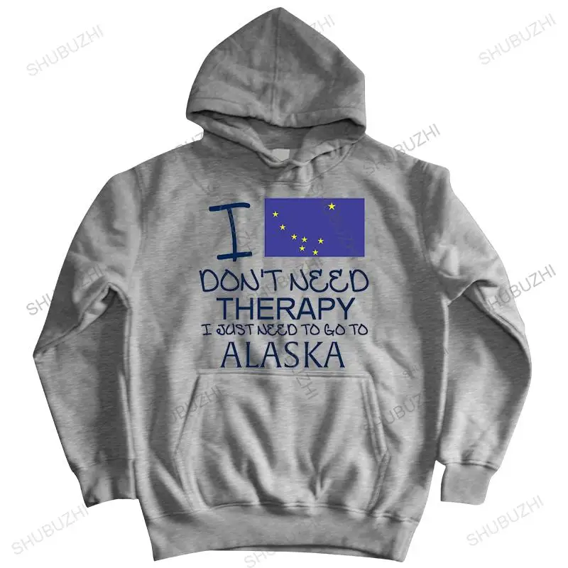 

Хлопковый пуловер, мужские толстовки на молнии, мне не нужна терапия-Мне просто нужно идти на Аляску, мужской брендовый свитшот с принтом, ос...