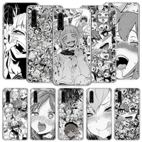 anime girl japan manga face phone case for huawei p50 p10 p20 p30 p40 pro cover mate 40 30 20 10 lite capa shell