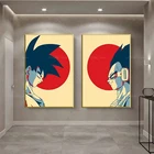 Японский ретро аниме постер Драконий жемчуг картина Гоку Вегета Ретро настенная живопись на холсте для дома Декор детской комнаты роспись