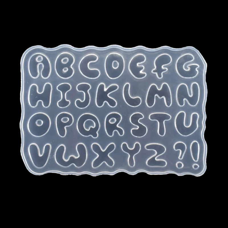 

Cartoon Letters Epoxy Resin Casting Mold Alphabet Keychain Pendant Alphabet Mold