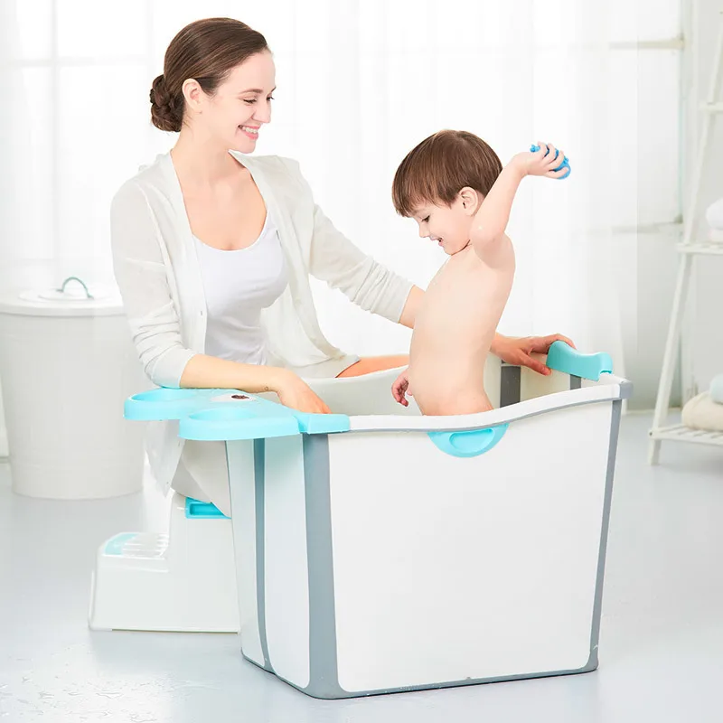 

Baby Foldable Tub Baby Child Bath Tub Can Sit Lie Swimming Plus Large Size Household
