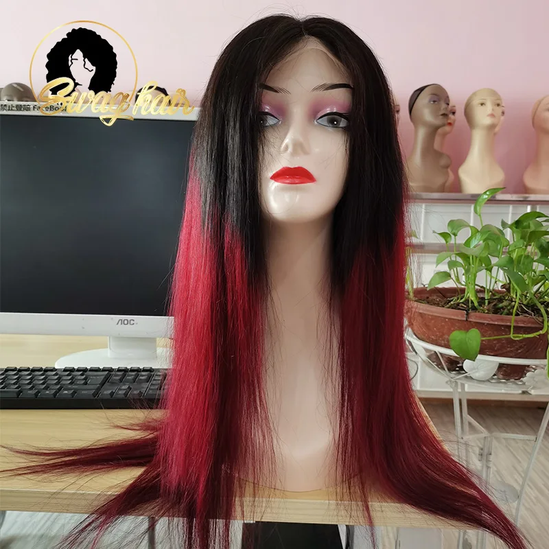 Парик Swag с прямыми бразильскими волосами для черных женщин парик из 180%