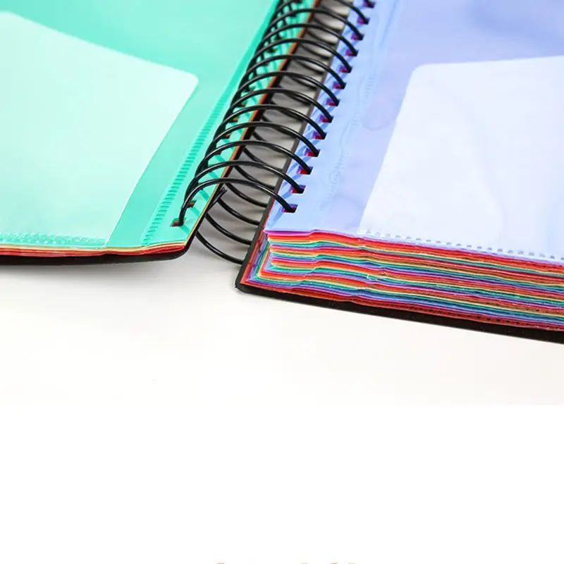 

Rainbow Color 32 Pages Classification File Folder Storage Document Bag Business Office Supplies