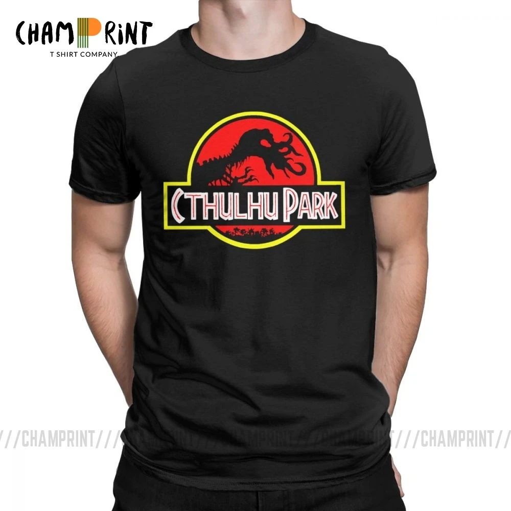 

Lovecraft R'lyeh Park Men T Shirt The Call of Cthulhu Horror Tee Shirt Halloween Artsy Awesome T-Shirts Artwork Printed Clothing