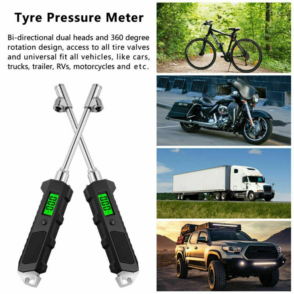 

Digital Car Tire Pressure Gauge meter 0-230PSI air pressure Test Tool For Auto Motorcycle LCD display security alarm monitor