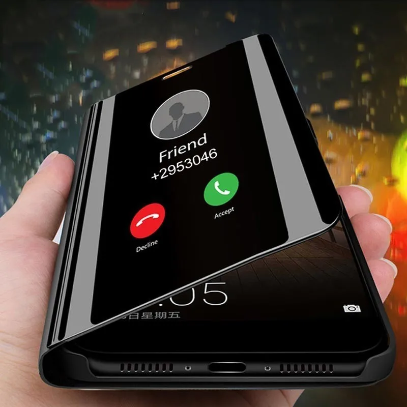 Роскошный прозрачный зеркальный чехол для iphone 11 Pro XR XS MAX X 8 7 6 6s Plus с откидной
