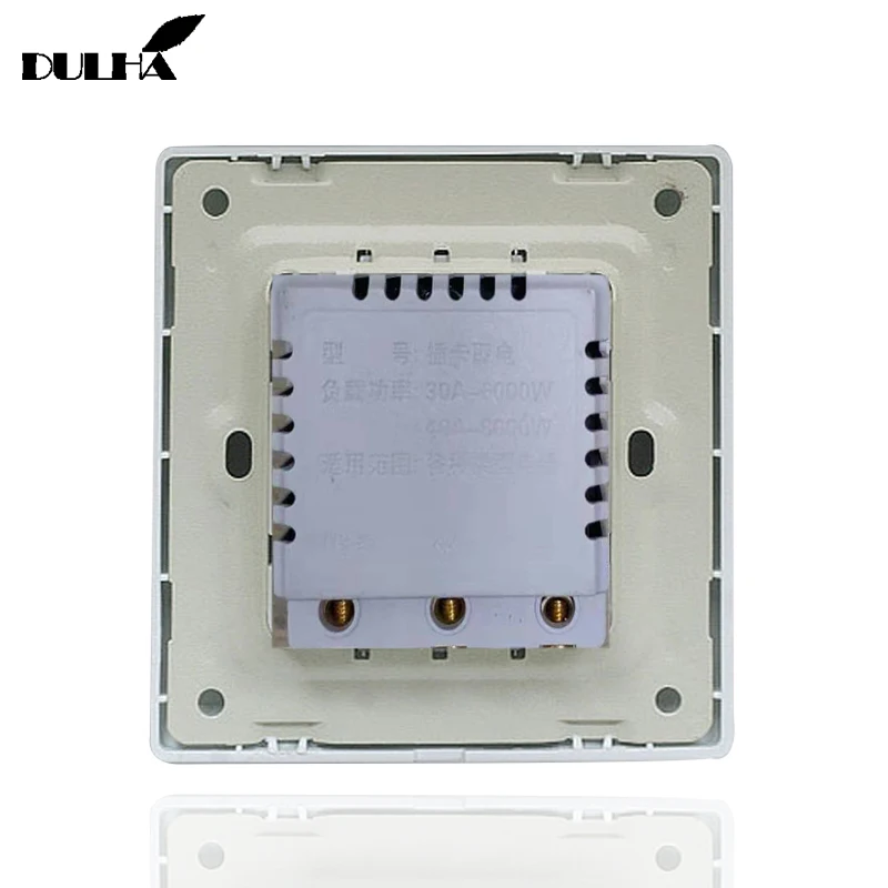 Luxury Insert Card For Power Wall light Switch 30A-40A Auto On Off Delay Energy saving Hotel Rent House Guest Room Switches |