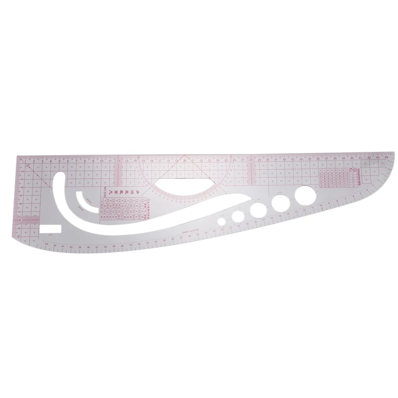 

Multifunction Plastic Metric Curve Cutting Out Ruler Tailor Tool 45Cm