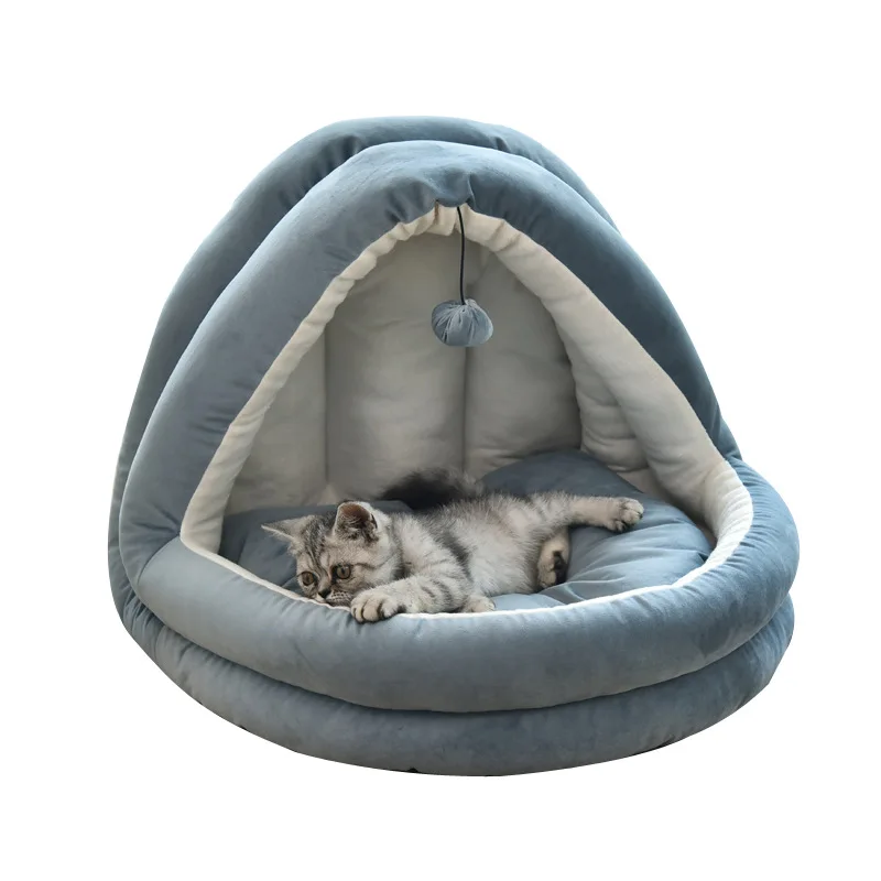 

Pet Beds Four Seasons Warm Cat Kennel Comfortable Clean Solid Color Pet Supplies Dog Indoor Outdoor Fog