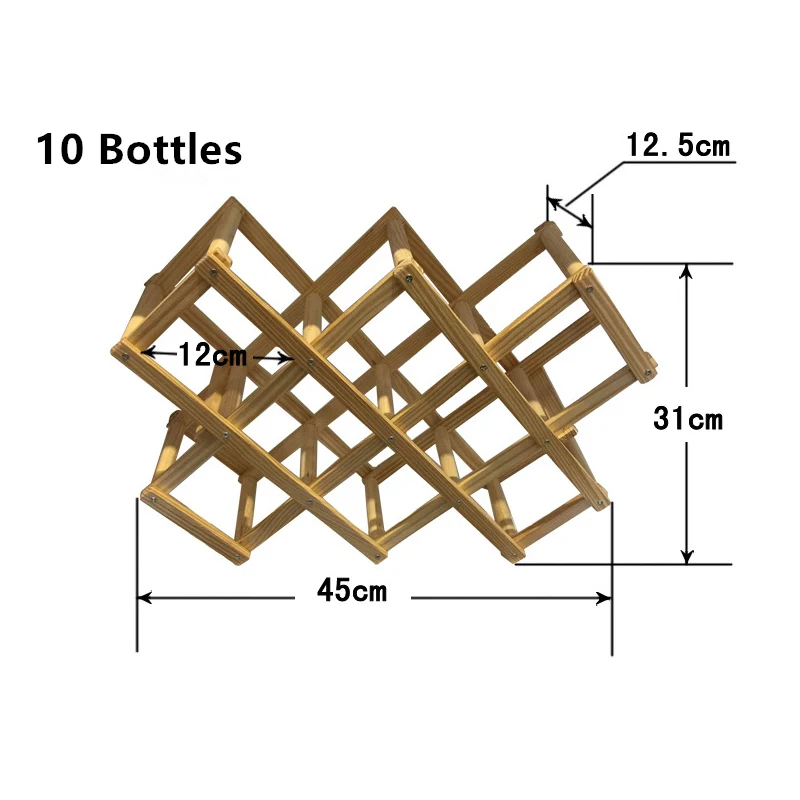 Деревянная винная полка Бытовая Складная для хранения винных бутылок товары