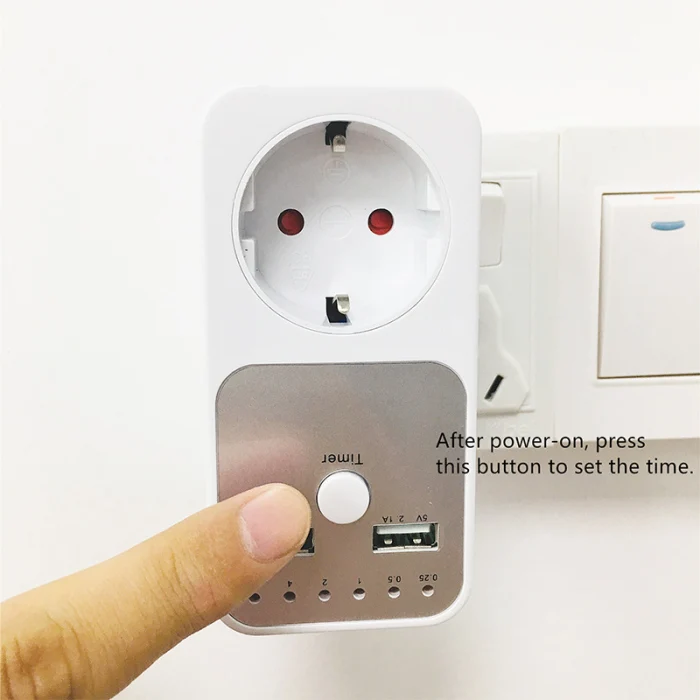 Двойной USB разъем Синхронизации таймер обратного отсчета розетка контроллер для мобильного телефона MP3 E2S