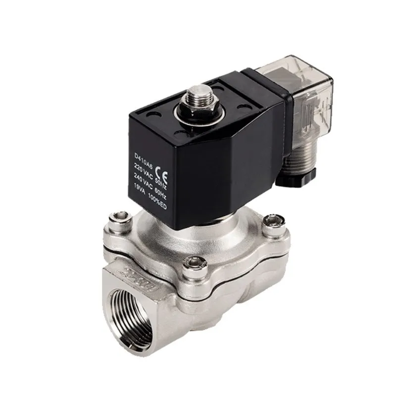 1/2" 3/4" 1" 2" Normally Closed 12v Electric Solenoid Valve Water 24v 230v 24 Stainless Steel IP65 DIN Coil High Temperature