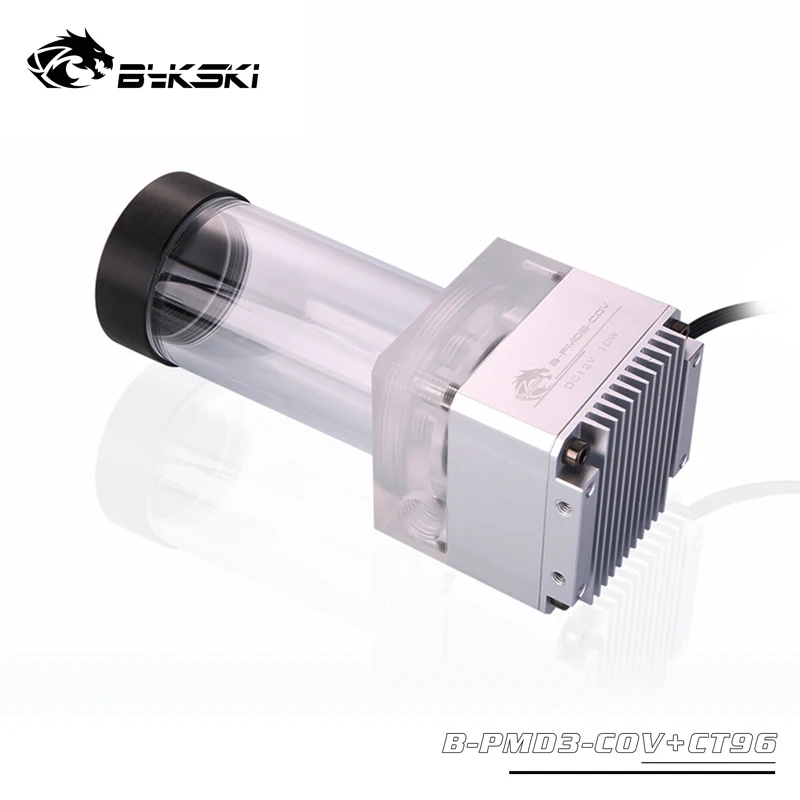 Silver Bykski компьютерное водяное охлаждение DDC комбинированный насос резервуар для воды, 600л/ч, резервуар, черный, золотой, красный, синий, серебристый, B-PMD3-COV+ CT96 - Цвет лезвия: Silver