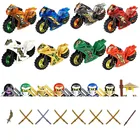 Набор строительных блоков Airjitzu ниндзя, набор блоков, мотоциклетная кукла, Классические мини-фигурки из фильма, модель, детские игрушки для чила