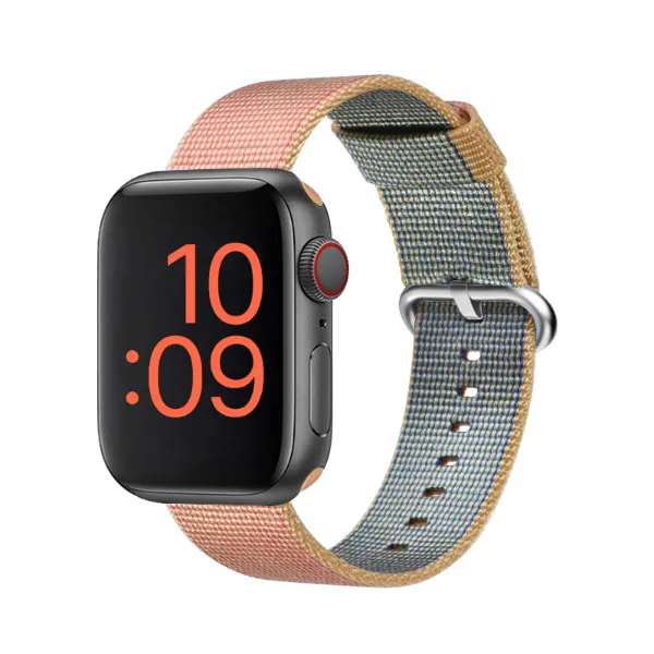 Тканый нейлоновый сменный ремешок для Apple Watch series 4/5 40 мм 44 мм тканевый браслет для Iwatch series 3 2 1 38 мм 42 мм - Цвет ремешка: Color 5