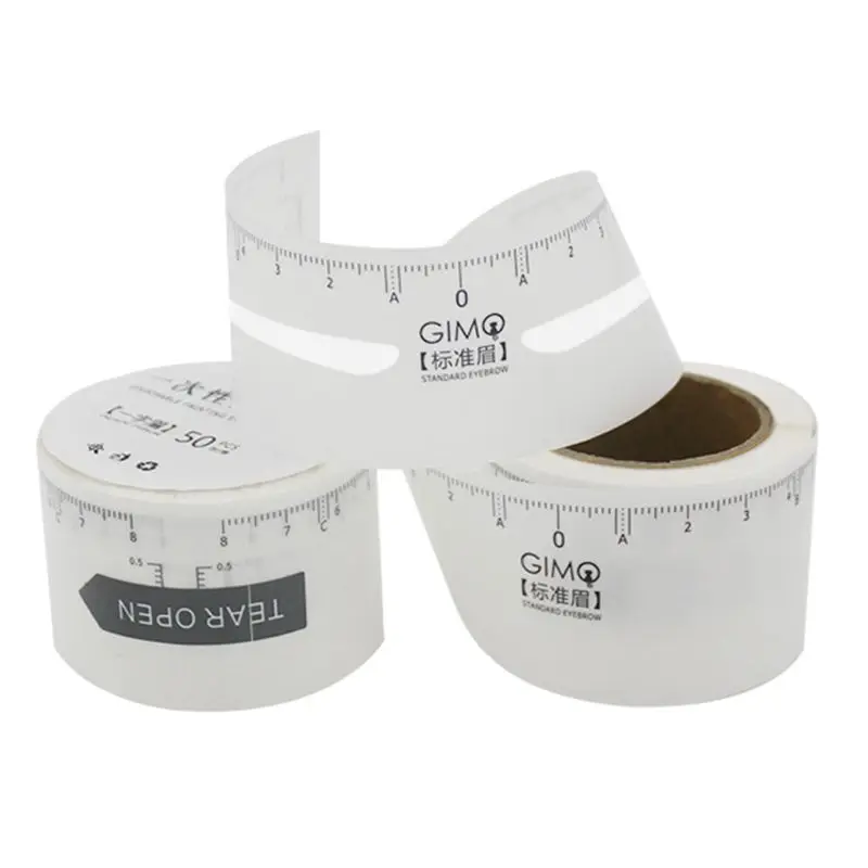 

2020 New 50pcs Girl Eyebrow Stencils Disposable Grooming Templat Sticker Optional Stylles