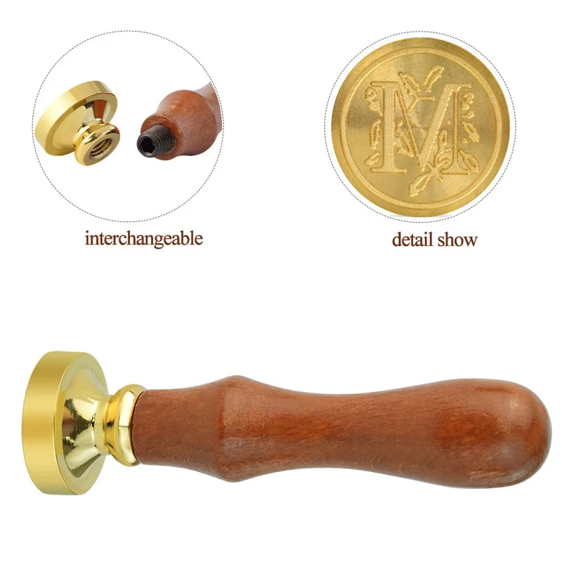 Ретро 26 букв A Z восковая печать Печать Алфавит буквы деревянный штамп Винтажный