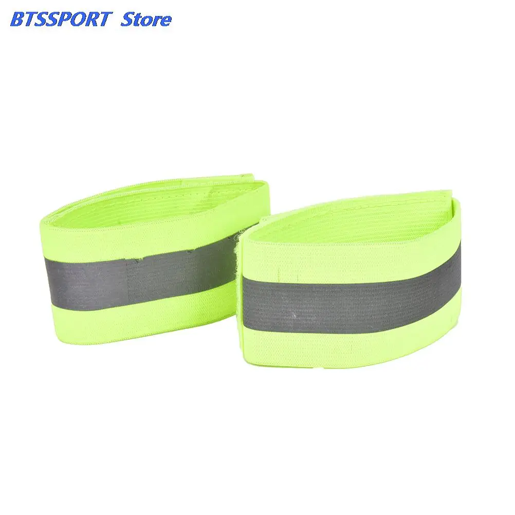 2Pcs/lot Green High Visibility Reflective Wristband Bracelet band Running night Cycling Jogging Safety reflector arm | Спорт и