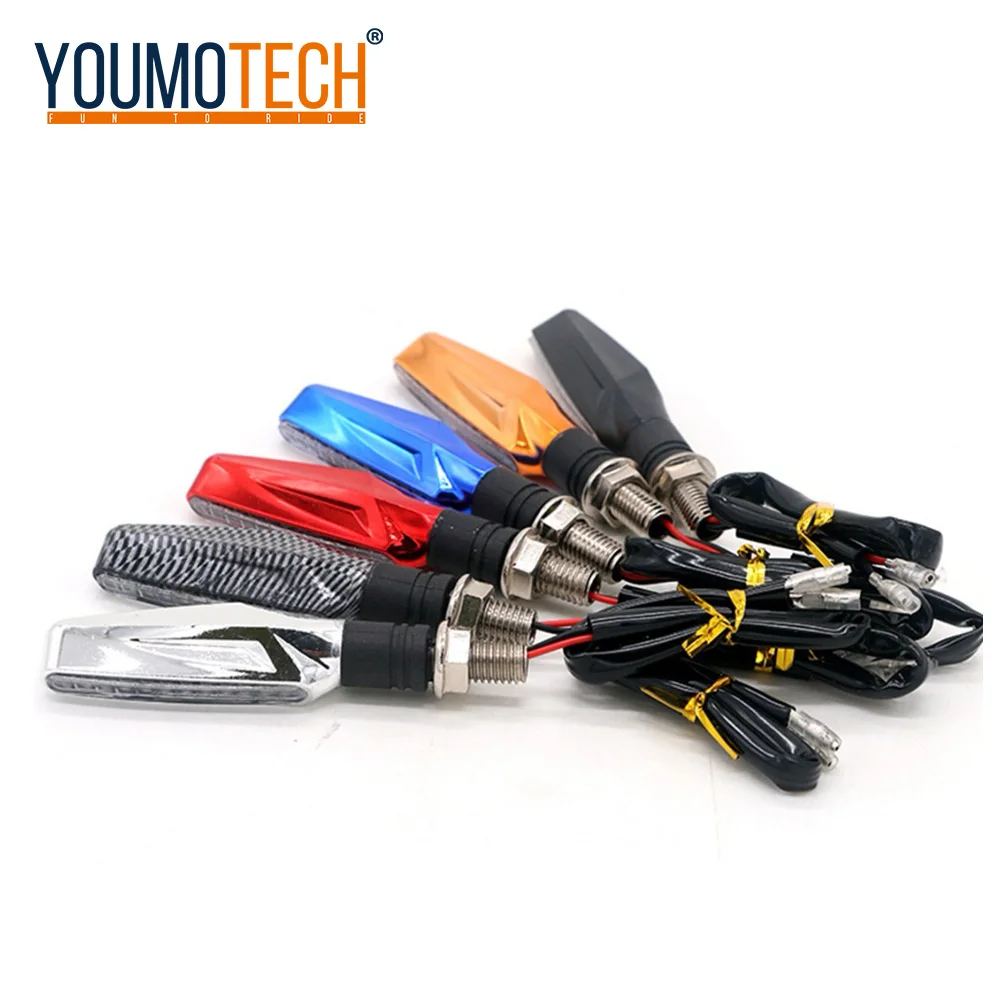 1 пара мотоциклетных указателей поворота гибкие 12 светодиодных универсальные