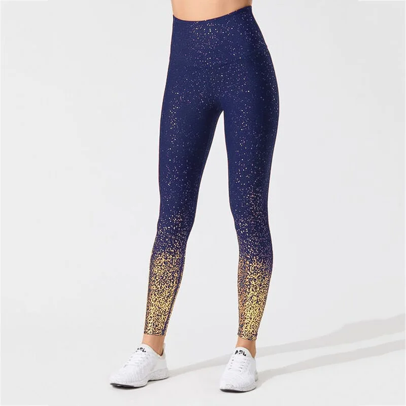 

Explosive Breathable Slim Yoga Pants Leggings Women Hot Stamping Printing Fitness Sports Leggings