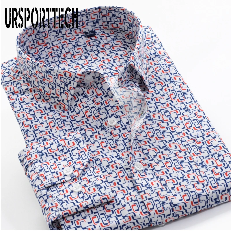 URSPORTTECH Большие размеры 8XL 9XL 10XL винтажные мужские рубашки с цветочным принтом