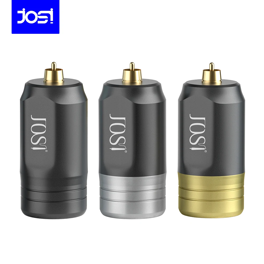 JOSI Wireless Tattoo Power Supply RCA 1600mAh Lithium Battey Power Supply With Adaptor for Coil & Rotary Tattoo Gun Machines