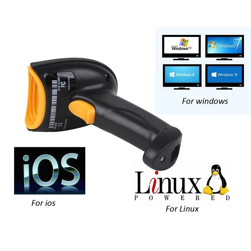 Kercan CCD проводной USB 2D/QR/PDF417/матрица данных ПЗС сканер штрих кодов считыватель KR