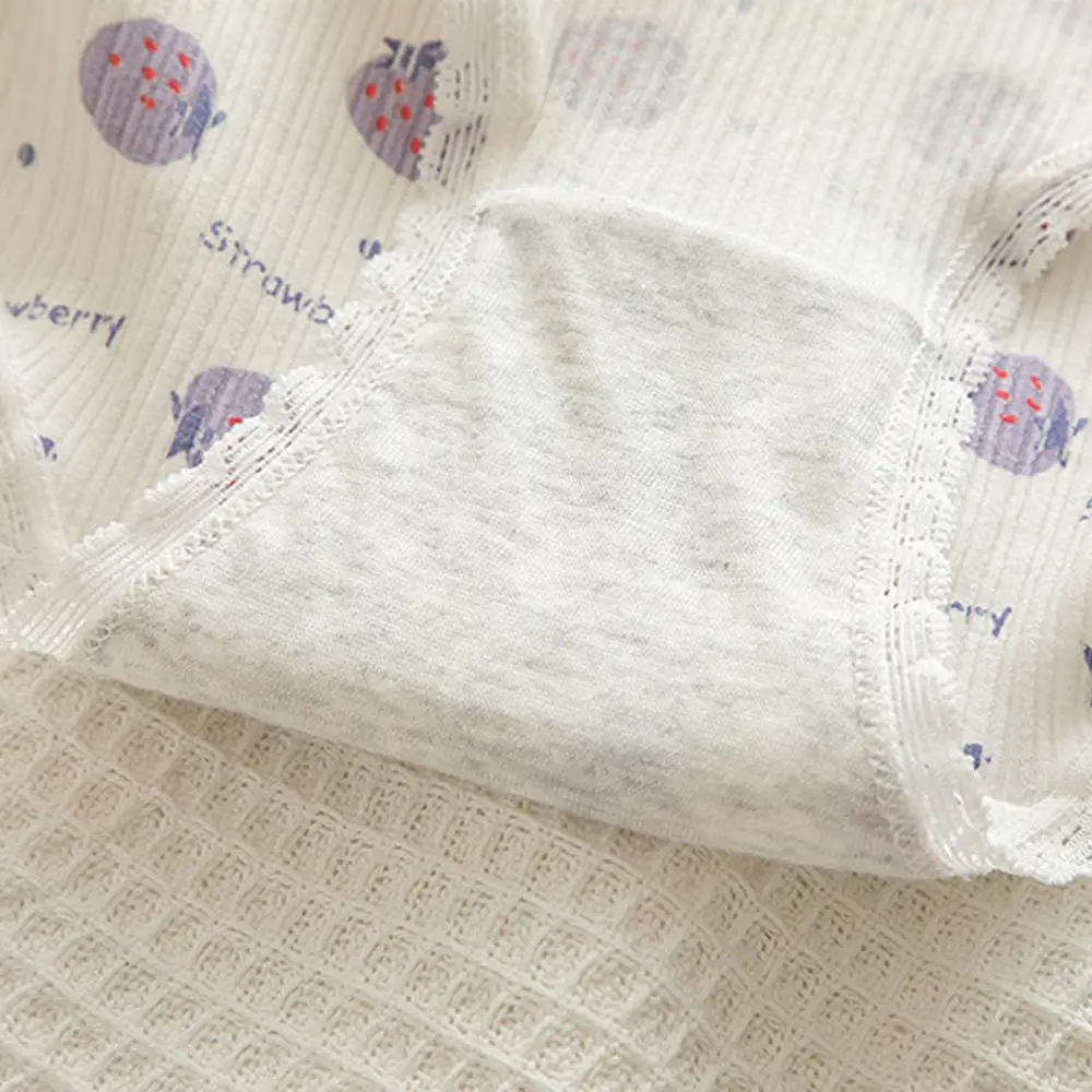 Трусики из чистого хлопка для девочек милые дышащие удобные трусики с фиолетовым