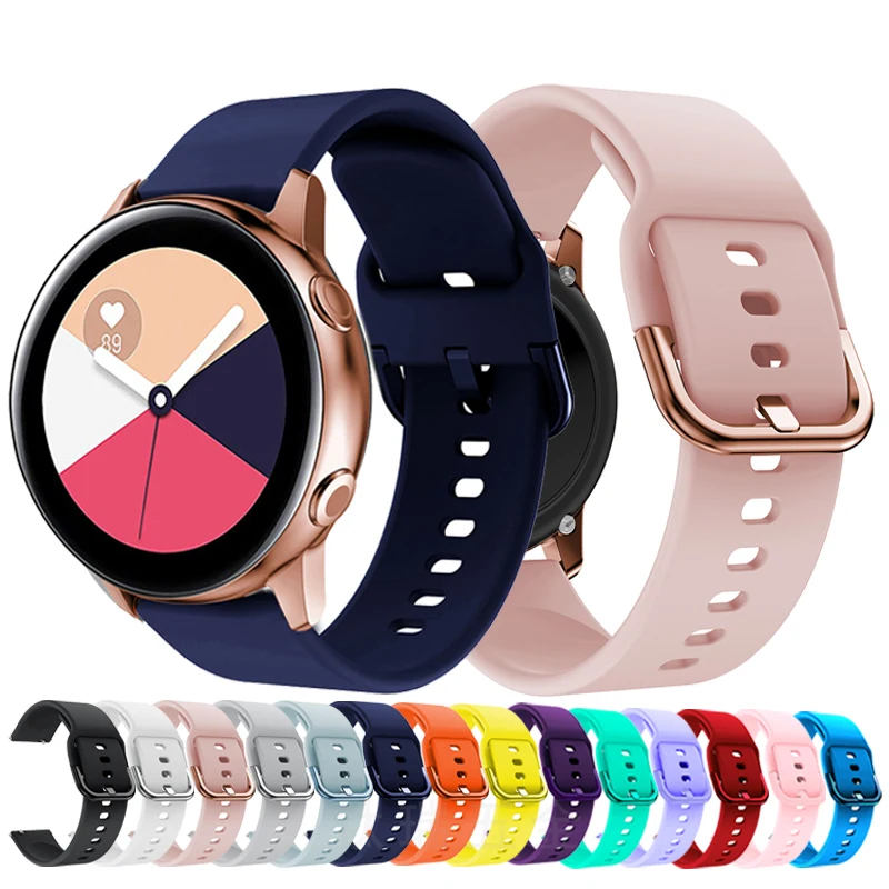 

22mm 20mm 18mm Watch Strap For Samsung Galaxy watch 4/3 42 46mm Active2 Gear S2 S3 Huami Amazfit BIP Huawei watch gt 2 Watchband
