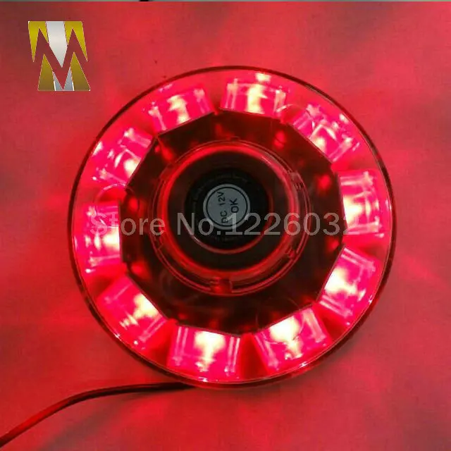 Магнитный монтажный 12 В 10 Вт Автомобильный светодиодный круглый Маяк аварийный