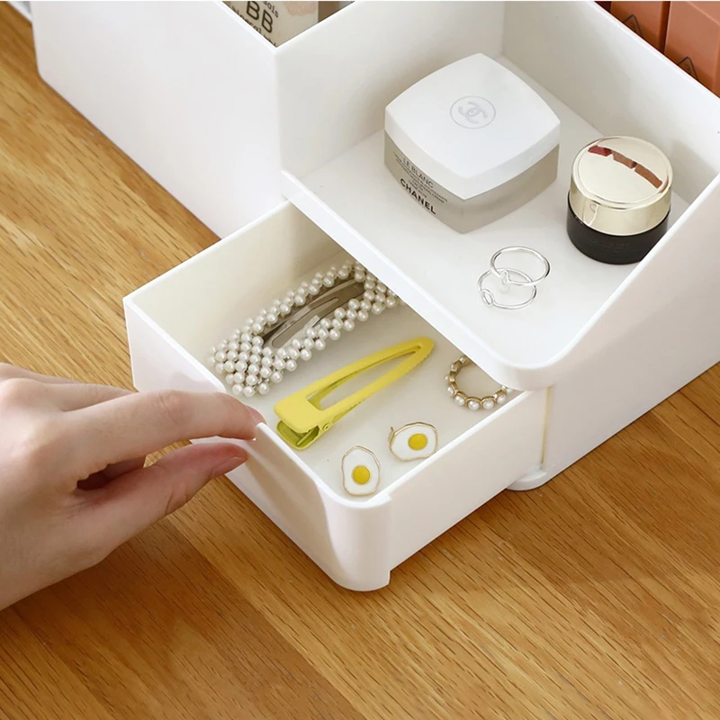

New Abs Material Desk Manager Storage Rack Desk Pencil Sundries Desk Stationery Box Office School Desk Storage Supplies
