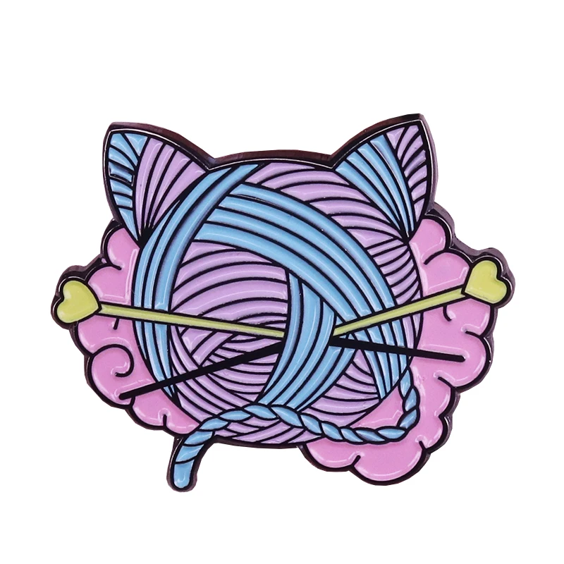 Funny Yarn Knitting Animal Sull Crochet Kniter Flair Enamel Brooch Pins Badge Lapel Pin Alloy Metal Fashion Jewelry Accessories |