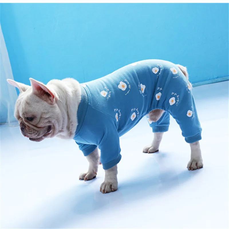 

French Bulldog Clothes Cotton Dog Pajamas Jumpsuit Pyjama Autumn Winter Dog Clothing Outfit Poodle Pomeranian Schnauzer Pug Coat
