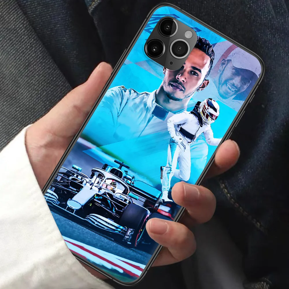 

Lewis Hamilton 44 Racing Car Phone Case For Iphone 11 12 Mini PRO XR X XS MAX 6 6s 7 8 Plus 5 5s SE 2020 black Coque Luxury