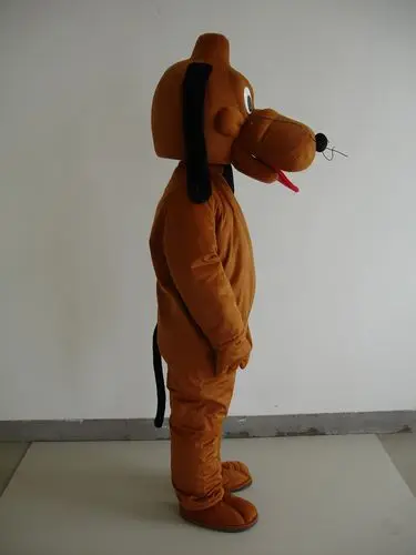 Классический вариант темно коричневая собака костюм талисмана для взрослых на