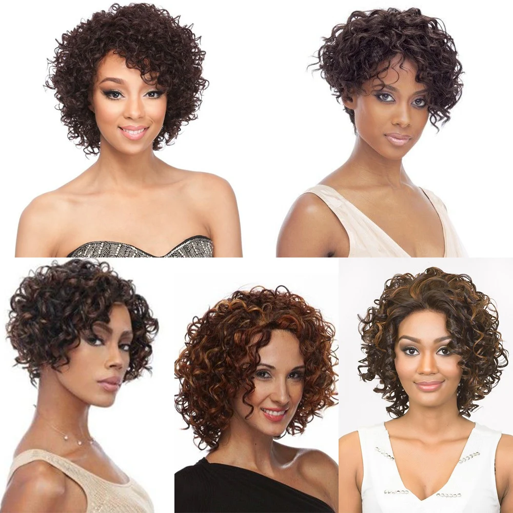 Парик с натуральными волосами верхняя часть кудрявый синтетический белок