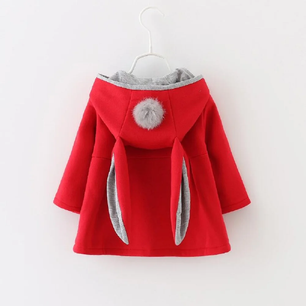 2021 зайчика Детская куртка для девочек на весну с изображением кролика Милая