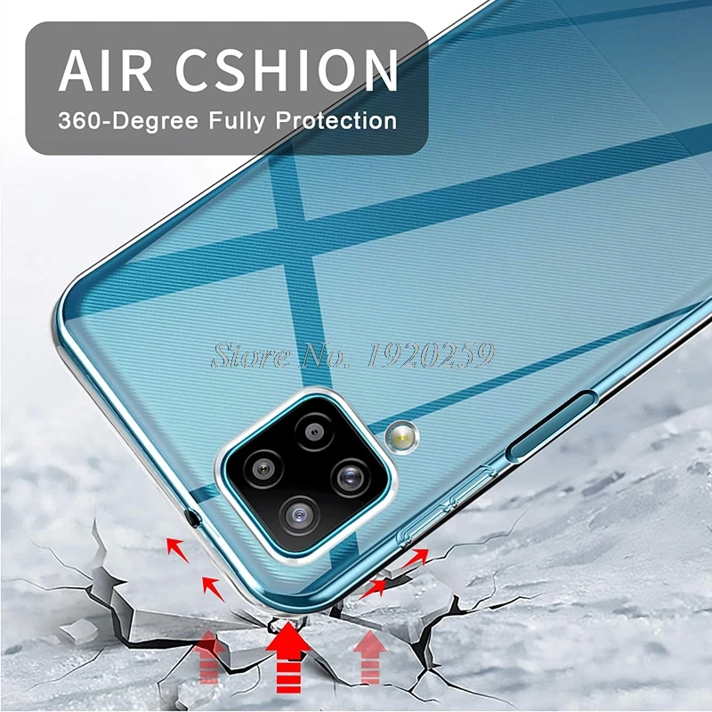 Case For Samsung Galaxy M62 TPU Silicone Clear Bumper Soft Coque For Samsung A12 F62 M12 M62 Transparent Phone Back Cover Shell