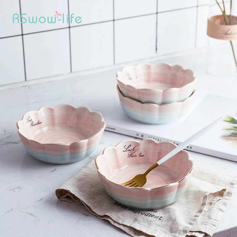 Креативная керамическая десертная тарелка для фруктов салата завтрака Детские
