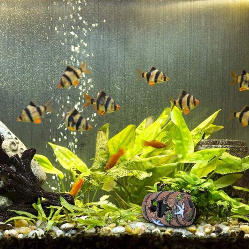 Разбитая бочка из смолы аквариумные украшения для аквариума